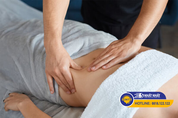 massage bụng trị đau dạ dày thay mướp