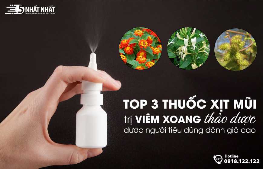 TOP 3 thuốc xịt mũi trị viêm xoang thảo dược được người tiêu dùng đánh giá cao