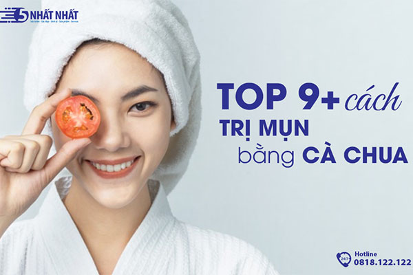 cách trị mụn bằng cà chua