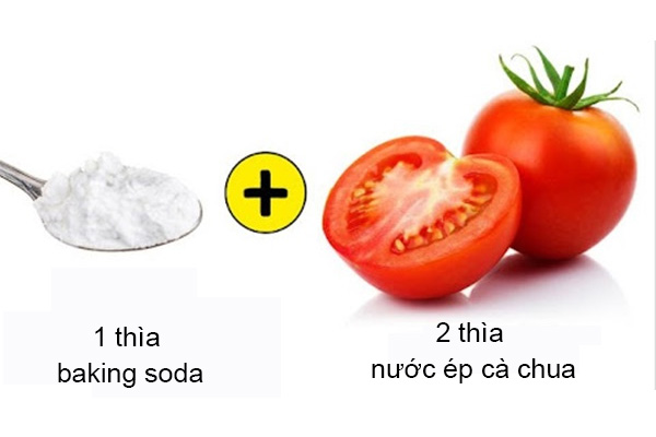 Trị mụn hiệu quả với công thức cà chua và baking soda