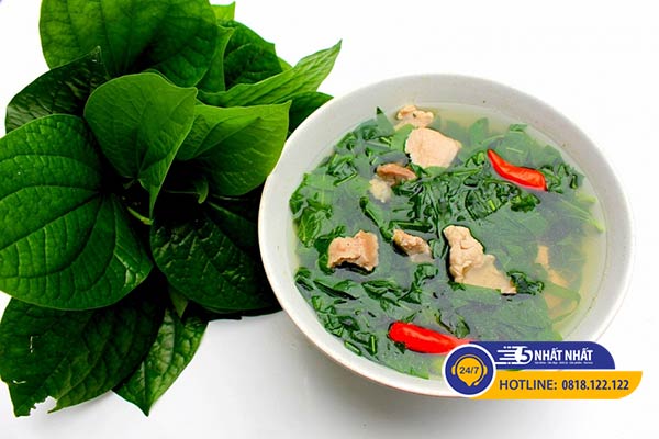 lá lốt nấu canh hỗ trợ giảm đau khớp gối